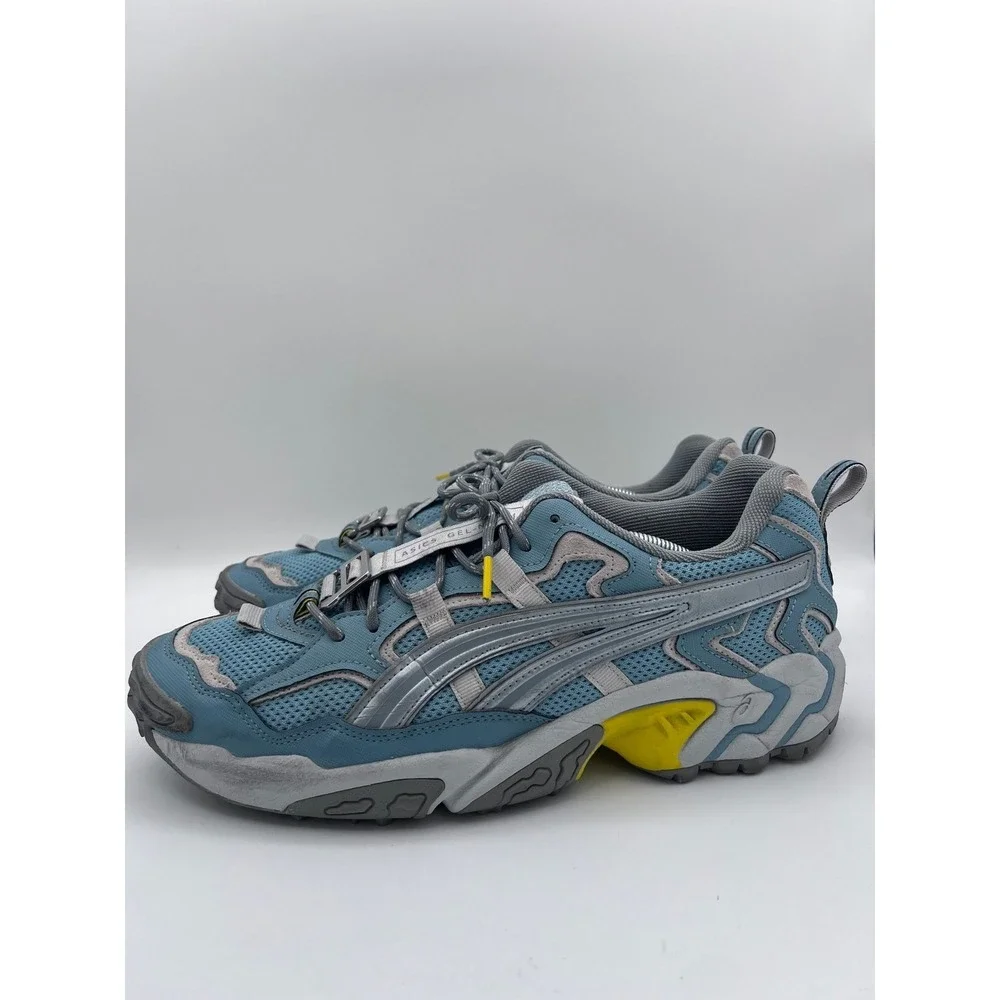 Asics Gel-Nandi Blue‎ Grey Yellow Trail Running Sneakers 1021A489 Mens 13